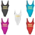 thumbnail image 4 of Bachelor Party Sexy One Piece swimsuit BRIDE SQUAD Bathing Suit Women Swimwear Plus Size body 2022 sexy monokini Luxury swimsuit, 4 of 7