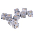 thumbnail image 4 of 10 Uds Dados D6 Poliédricos Sunnimix Gris Blanco para Juegos de Mesa de Mazmorras y Dragones, 4 of 8