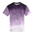 thumbnail image 5 of Men's Graphic Crewneck Tshirt Plus Size Short Sleeve Gradient Color Casual Big and Tall Tees Purple 2XL, 5 of 5