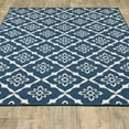 thumbnail image 3 of HomeRoots 5' x 8' Blue and Ivory Floral Stain Resistant Indoor Outdoor Area Rug, 3 of 10
