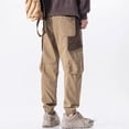 thumbnail image 5 of American Vintage Patchwork Cargo Pants For Men Baggy Comfortable Joggers Sweatpants Casual Outdoor Elastic Waist Trousers, 5 of 6