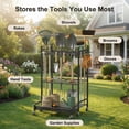thumbnail image 2 of UNTIMATY Garden Tool Organizer with Wheels Garage Tool Rack with Hooks and Shelves Rolling Yard Tool Storage for Garage Shed Workshop, 2 of 10