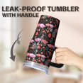 thumbnail image 5 of 20OZ Flamingo Tumbler with Handle Durable Travel Mug Perfect Gifts for Women Flamingo Lovers Suitable for Birthday Christmas Holidays Daily Drinks, 5 of 6