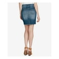 thumbnail image 2 of JESSICA SIMPSON $70 Womens New 1136 Blue Frayed Slitted Skirt 28 Waist B+B, 2 of 4