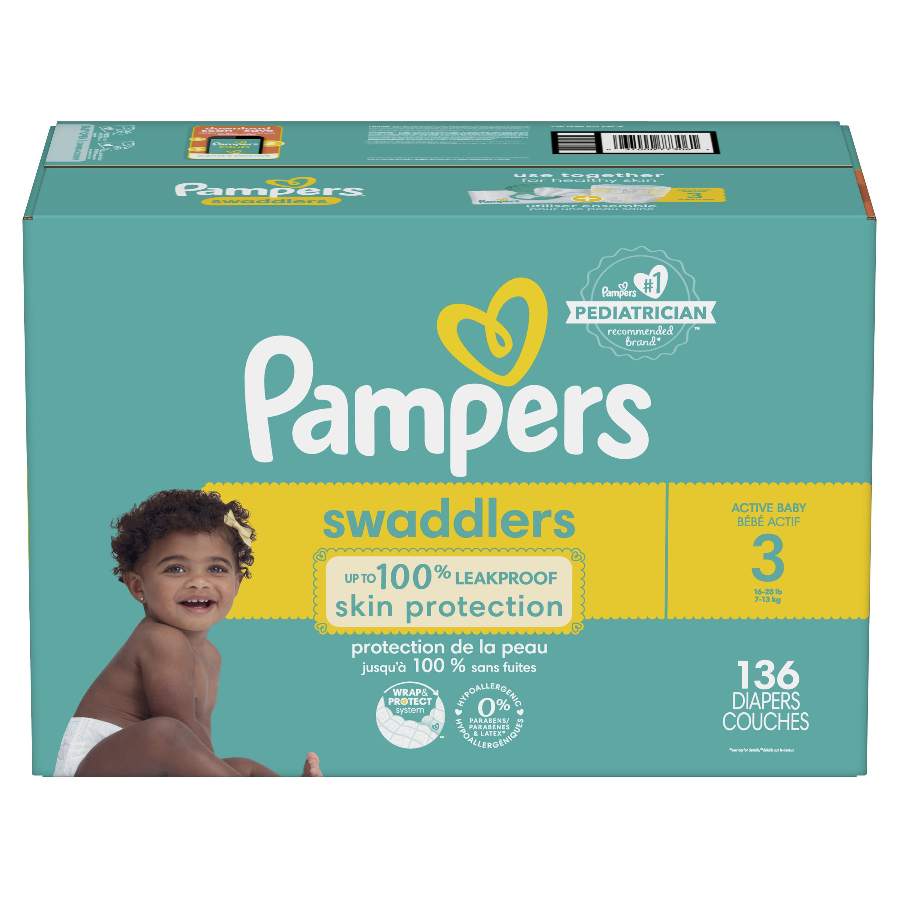 Pampers Swaddlers Diapers Size 3, 136 Count (Select for More Options) - image 3 of 13