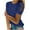 Dark Blue, variant on Aoujea Women Casual Printing Round-Neck Lace Hollow Out Short Sleeve Pullover Slimming Blouse T-shirt Tops Women Tops on sale under $10 S-5XL