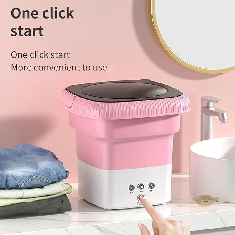 Portable Small Washing Machine,13L Capacity Foldable Mini Washer,Ideal for Baby Clothes, Underwear & Small Items. Perfect for Apartments, Dorms, RVs & Travel (Green)