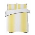 thumbnail image 2 of Quilts Full Size, Lemon Yellow White Soft Comforter Bedding Set for Bed, Gradient Vertical Stripes Geometric Lightweight Quilted Bedspread with Pillow Cover(2 Pieces) for All Season, 78x90 Inch, 2 of 6