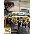 thumbnail image 5 of Outdoor Tablecloth with Umbrella Hole for Patio/Picnic/Party/Camping, Sunflowers Truck Waterproof Table Cloth Square Cover Washable, Summer Seasonal Botanical Blooms Floral (54"x 54"), 5 of 8
