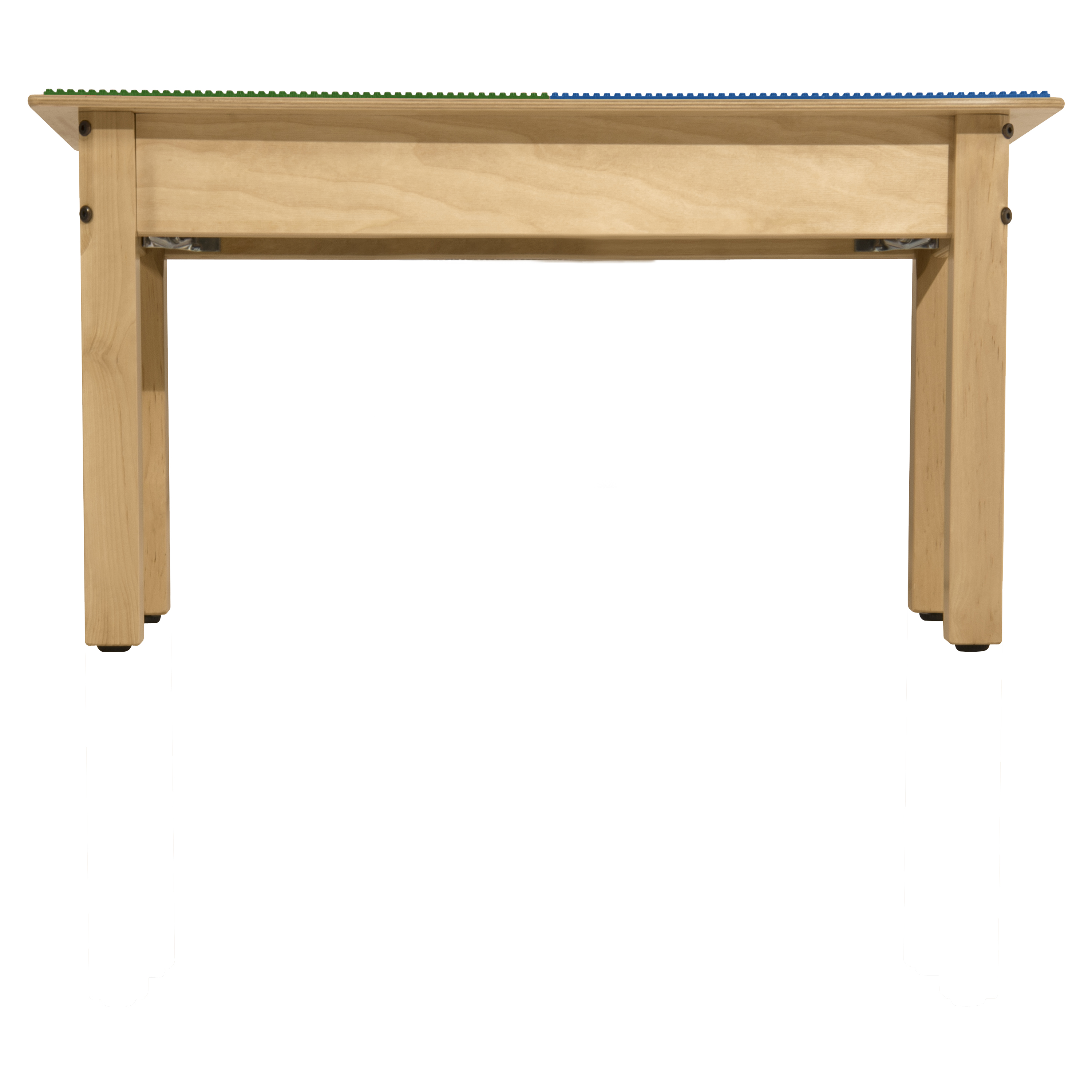Time-2-Play Kids Play Table, Blue N Green Montessori Lego Compatible Table with Shelf Playroom Activity Table