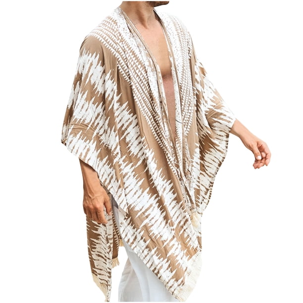 Capa de playa estampada para hombre, moderna, holgada, informal, para hombre
