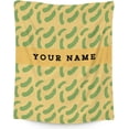 thumbnail image 1 of LHSHID Personalized Pickle Blanket Gifts with Name Text Funny Throw Blanket for Adults Kids Lightweight Plush Soft Cozy Warm Flannel Blankets for Bed Couch, 1 of 8