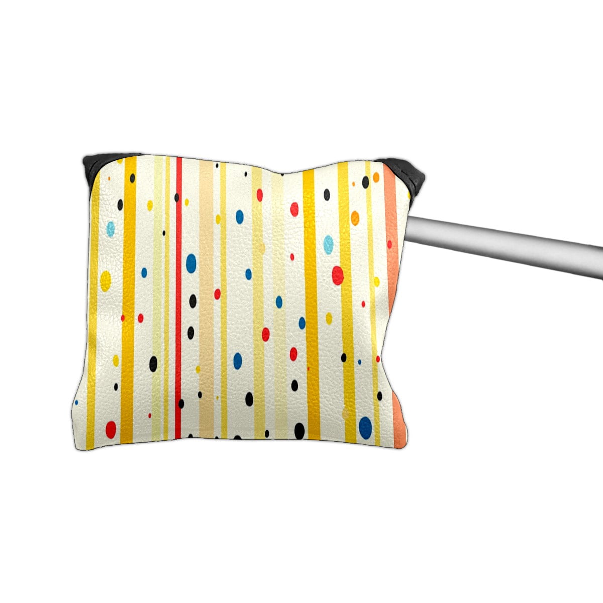 Golf Mallet Putter Cover Premium Leather Waterproof Golf Putter Head Cover with Magnetic Closure Colorful Polka Dots