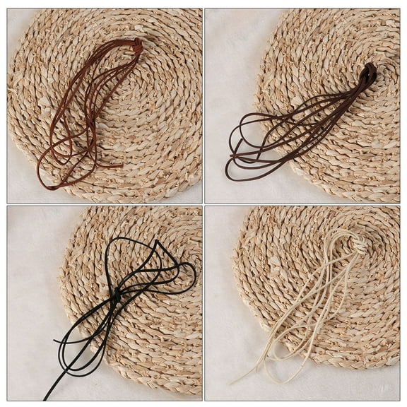 Dytern DIY 4pcs Artificial Leather Cord Synthetic Suede String DIY Jewelry Accessories Strap for Bracelet Necklace Beading