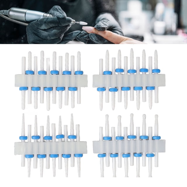 Cabezal De Pulido De Cerámica Para Uñas, Brocas Para Uñas CW CCW Menos Polvo Eliminación Rápida áspera Alta Resistencia Con Soporte Para Limpiar Y Dar Forma
