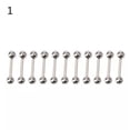 thumbnail image 4 of GKNET 10X Stainless steel Ball Tongue Navel Nipple Barbell Bars Body Piercing Rings_yi-8#-1.6*18*5mm, 4 of 9