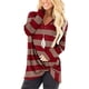 thumbnail image 3 of Sonducket Camiseta de mujer Camiseta suelta de manga larga Blusa larga Top de cuello en V de otoño Prendas para la parte del cuerpo Raya roja L, 3 of 6