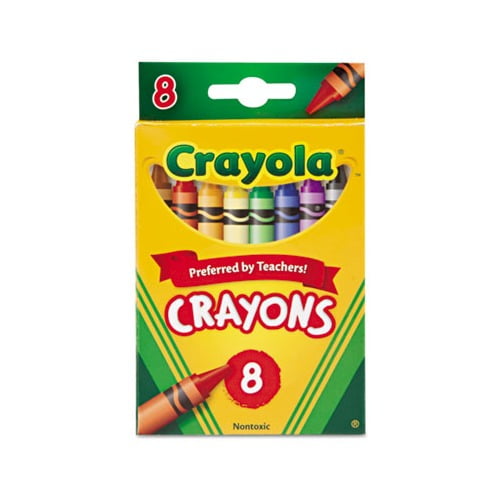 crayola crayons,8 count (52-3008) (3 pack), pack of 3, 3 piece