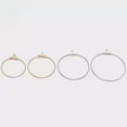 thumbnail image 5 of U8MO 30pcs Metal 25mm~40mm Earwire Circle Loop Hoops Drop Dangle Earring Findings DIY-Dark Silver-35mm, 5 of 5