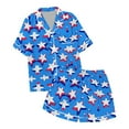 thumbnail image 4 of Kids' 4th Of July Printed Satin Pajama Set Short Sleeve, 4 of 4