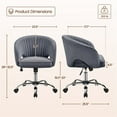 thumbnail image 4 of Yaheetech Tufted Barrel Office Chair,Dark Gray, 4 of 7