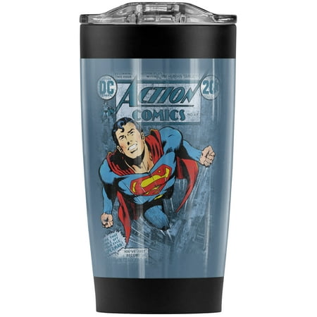

Superman Action #419 Distress Stainless Steel Tumbler 20 oz Coffee Travel Mug/Cup Vacuum Insulated & Double Wall with Leakproof Sliding Lid | Great for Hot Drinks and Cold Beverages
