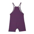 thumbnail image 6 of JTSRKL Girls Sleeveless Jumpsuits with Pockets Casual Striped Color Block Print Spaghetti Strappy Short Rompers Loose Fit Overalls for Kids Teens Cute Summer Outfit Clothes 2025 Hot Pink 7-8 Years, 6 of 7