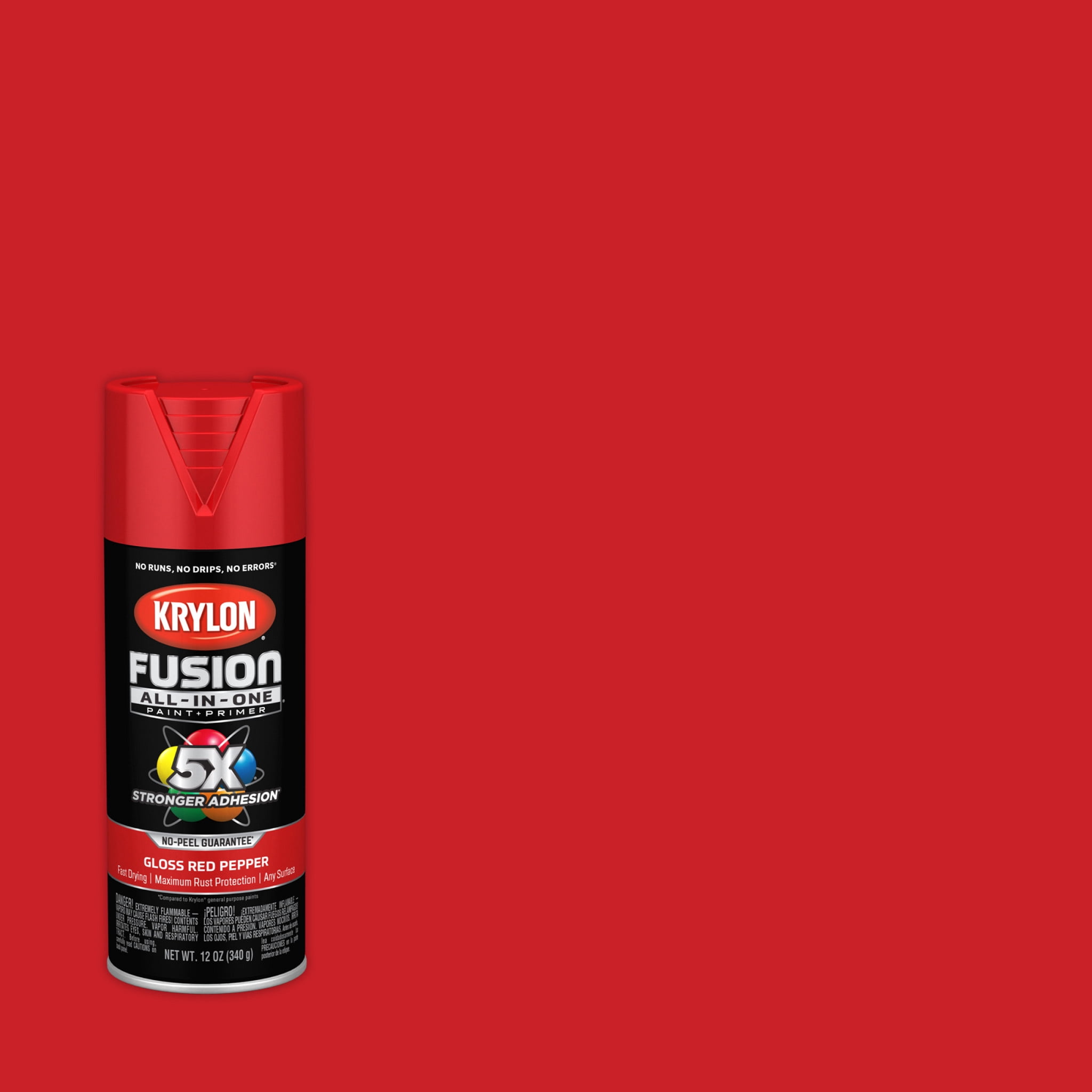 (2 pack) Krylon K02720007 Fusion All-In-One, Gloss, Red Pepper, 12 oz, Spray Paint, Multi-Surface, (1 Piece, 1 Pack)