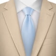 thumbnail image 3 of Jacob Alexander Men's Pre-Tied Ready Made Solid Color Clip-On Neck Tie - Sky Blue, 3 of 8