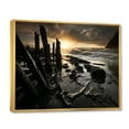 thumbnail image 2 of Designart "Beach Photo Oceanic flow I" Nautical & Beach Floater Framed Canvas Art Print, 2 of 7