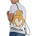 thumbnail image 3 of Kdxio Prince Corgi Dog Print Drawstring Backpack Bag,Waterproof Draw String Back Sack, Gym Drawstring Bags Swim Bag For Unisex, 3 of 9