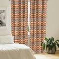 thumbnail image 2 of Ambesonne Colorful Curtains, Chevron Zig Zag, Pair of 28"x84", Multicolor, 2 of 5