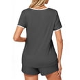 thumbnail image 5 of UVN Pajamas Sets for Women 2 Piece Lounge Set Short Sleeve Tops and Shorts Soft Pj Set Sleepwear Loungewear, 5 of 9