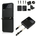 thumbnail image 1 of TECH CIRCLE Crossbody Neck Case for Samsung Galaxy Z Flip 3 5G Phone 6.7 inch (2021) with Adjustable Long Shoulder Strap Lanyard PU Leather Shockproof Lightweight Thin Cover for Galaxy Z Flip 3,Black, 1 of 9