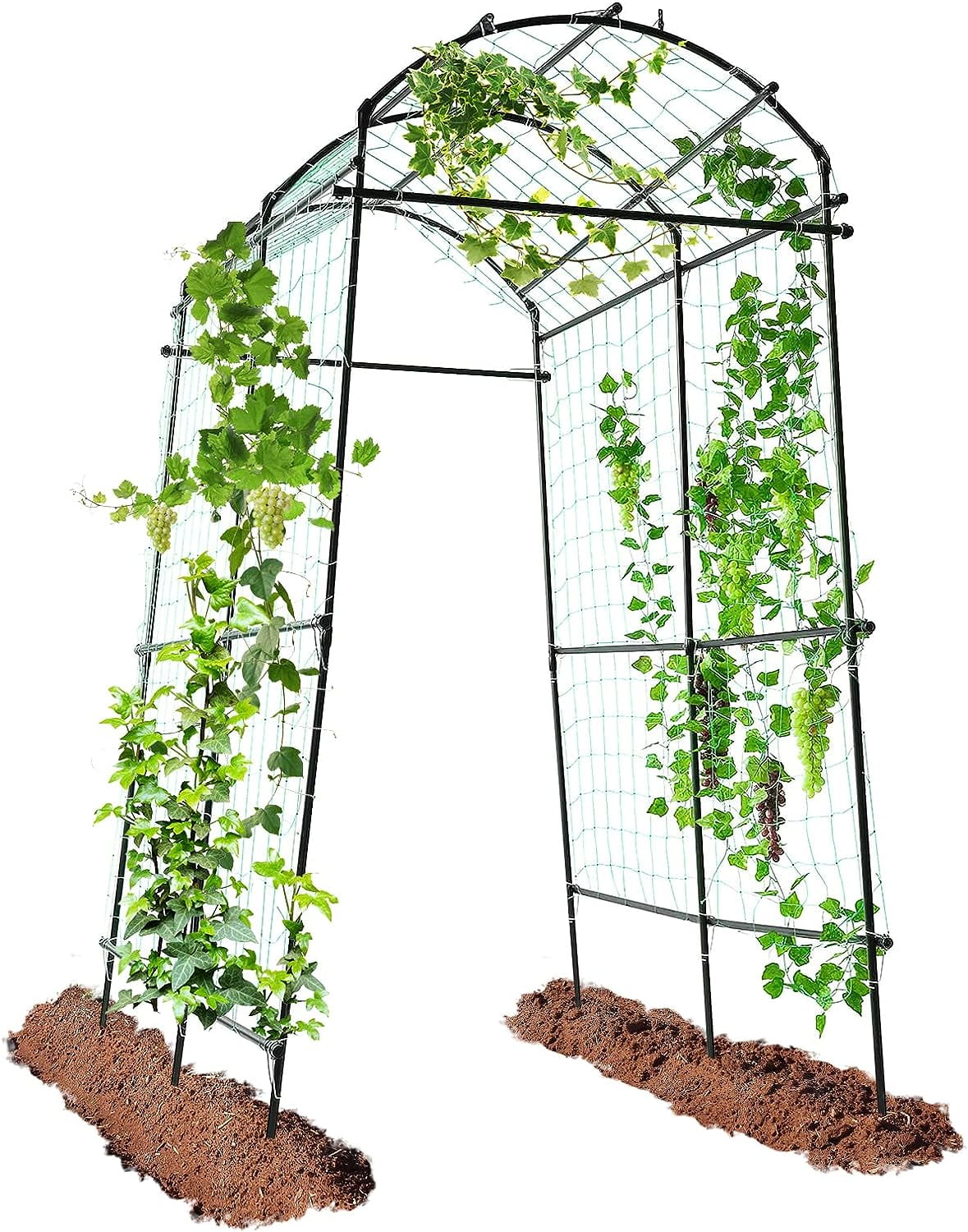 7ft Tall Garden Arch Trellis for Climbing Plants Outdoor, Lightweight