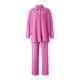 thumbnail image 2 of VISgogo Conjunto de trajes casuales para mujer, camisa de manga larga con cuello de solapa de color sólido, pantalones de cintura elástica a juego VISgogo moda, 2 of 9