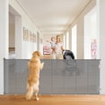 thumbnail image 5 of TULILLO 2 Pack Retractable Baby Gate 200" Extra Wide, 42in Tall, Double Lock, Retractable Dog Gate for Doorways Stairs Hallways Indoor and Outdoor, Gray, 5 of 10