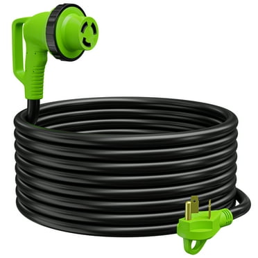Leisure Cords 90 Degree 36' Power Extension Cord with 30 AMP Male Standard and  30 AMP Female 90 Degree Locking Adapter