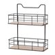 thumbnail image 2 of Estante de almacenamiento de hierro BLESIY Soporte de pared de 2 niveles negro, 2 of 8