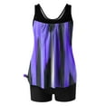 thumbnail image 5 of Sakmal Womens Bathing Suits Purple Tankini Swimsuits Tie Dye Tummy Control 2 Piece Swimsuit for Women 2024, 5 of 6