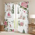 thumbnail image 2 of Manfei Santa Claus Christmas Black Out Curtains for Child, Pink Rose Flower Curtains Pack of 2 (42x63 Each), Princess Castle Bedroom Curtains, Window Curtains Home Decor, 2 of 6