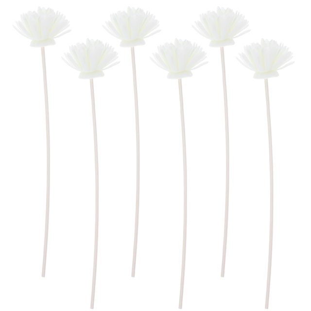 Difusor de fragancia de ratán (6 unidades) con flores artificiales de repuesto para dormitorio.