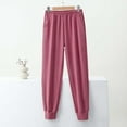 thumbnail image 2 of zbxnLI Women's Pj Lounge Pants Elastic Waist Soft Pajama Pants Comfy Bottoms Sleep Pants for Women, 2 of 3