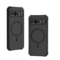 Rugged Magnetic Case for Google Pixel 9 / 9 Pro, Compatible with MagSafe [Military-Grade Protection] Slim Shockproof Protective Armor Case Cover for Pixel 9 / 9 Pro, Black