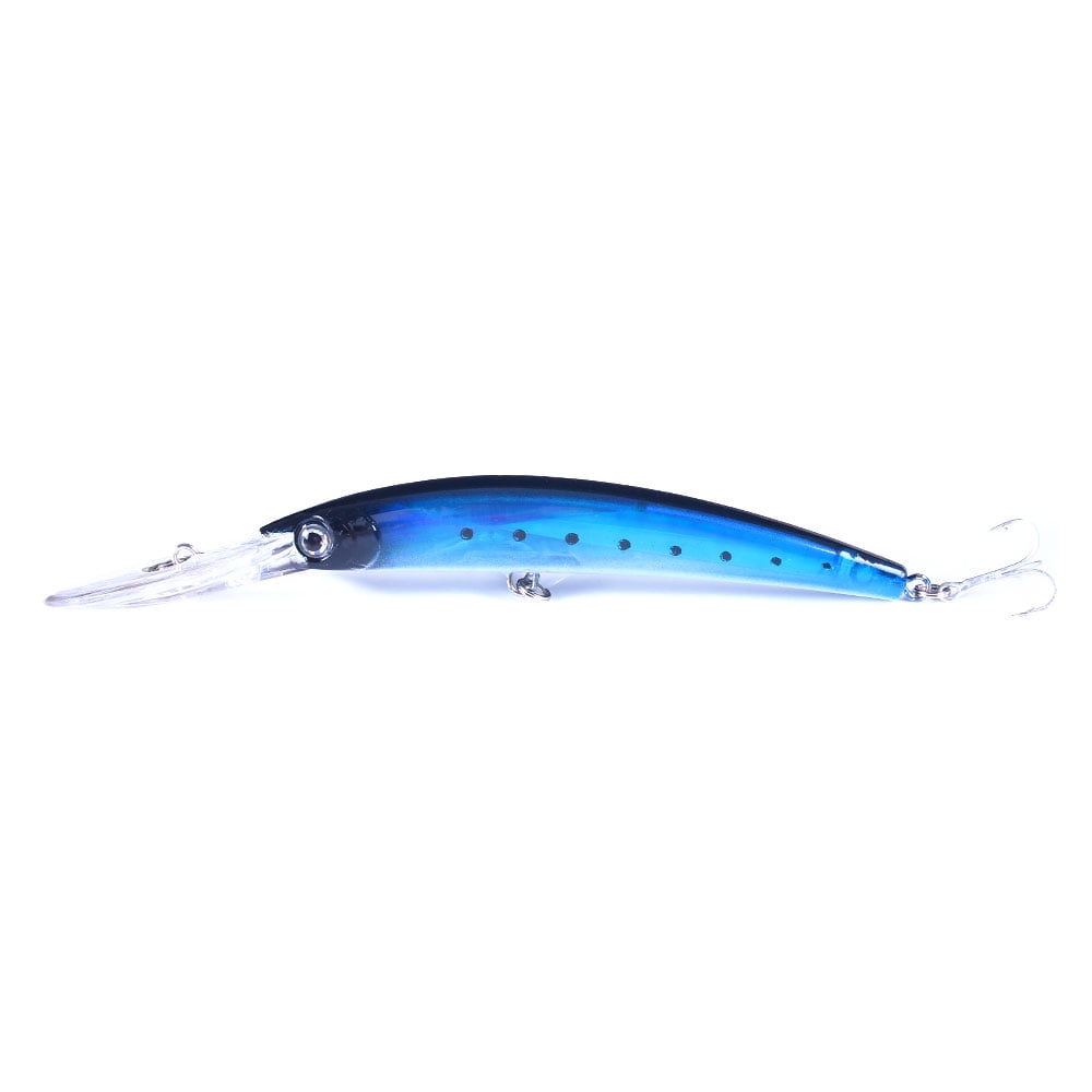 HENGJIA Fishing Lures Large Hard Bait Minnow VIB Lure with Treble Hook Life-Like Swimbait Fishing Bait Popper Crankbait Sinking Lure for Trout Bass Walleye Redfish, 12PCS