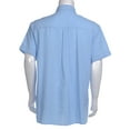 thumbnail image 4 of DcoolMoogl Men's Casual Loose Linen Short Sleeve Shirt Turndown Collar Button Down T-Shirt, 4 of 6