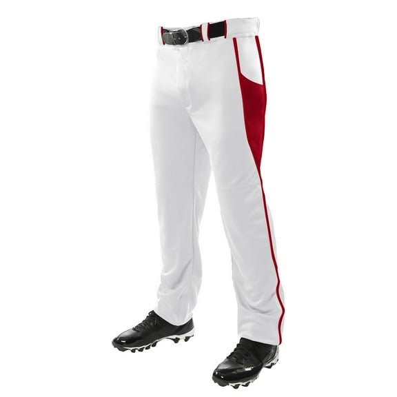 Champro Youth Triple Crown Baseball Pant White Scarlet Large