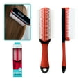thumbnail image 2 of KISS Colors & Care 9-Row Detangling Non-Slip, Round Cushion Hair Brush, Red, 1 Count, 2 of 12