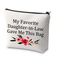 thumbnail image 1 of Mother In Law Gifts Step Mom Makeup Bag My Favorite Daughter-in-Law Gave Me This Bag Cosmetic Zipper Pouch Gift from Daughter In Law, 1 of 7
