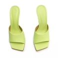 thumbnail image 6 of Schutz Kate Fresh Green Slip On Open Square Toe Stiletto High Heel Sandals (Green Fresh, 9), 6 of 6